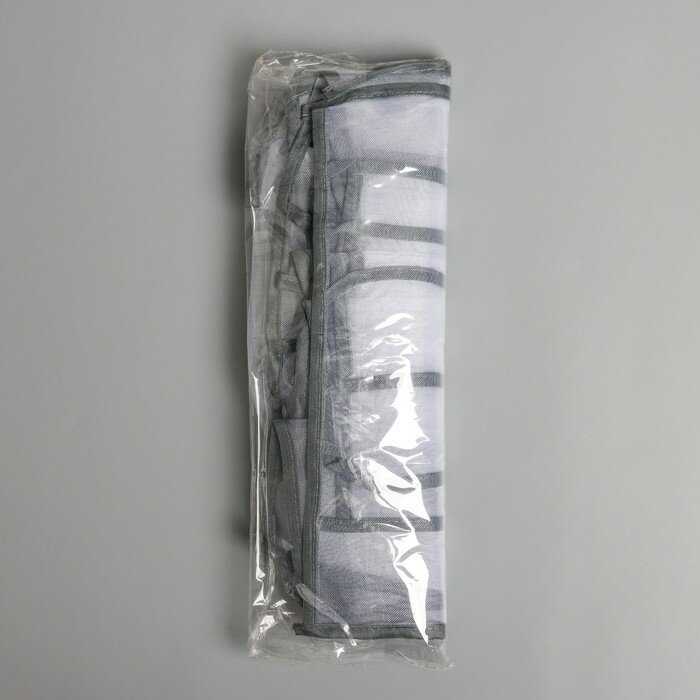 Органайзер для белья «Пыльца», 7 ячеек, 36×25×19,5 см, цвет серый - фотография № 6