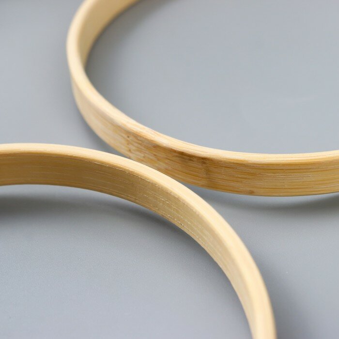 Кольцо бамбук для изготовления ловца снов d=10 см (2 шт) - фотография № 3