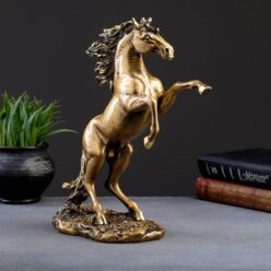 Хорошие сувениры Фигура "Конь на дыбах" бронза, 24х27х37см