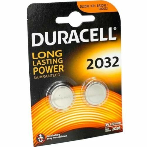 Батарейка CR2032 3В литиевая Duracell упаковка 2 шт.