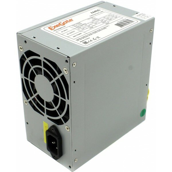 Блок питания 500W Exegate UN500, ATX, 12cm fan, 24+4pin, 6pin PCI-E, 3*SATA, 1*FDD, 2*IDE