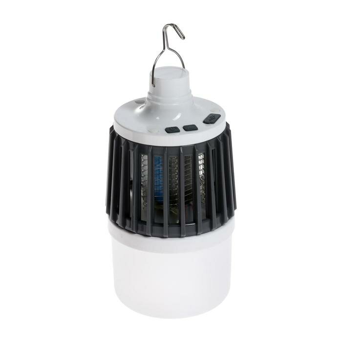Luazon Home Уничтожитель насекомых LRI-37, портативный, фонарь, от USB, АКБ, серый - фотография № 2