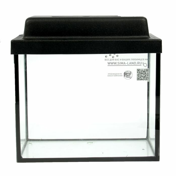 Пижон Аквариум прямоугольный с крышкой, 50 литров, 51 х 27 х 35/40 см, чёрный - фотография № 2