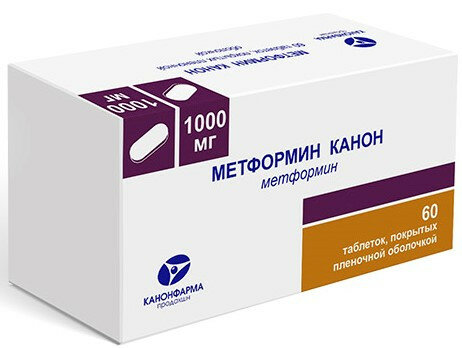 Метформин канон ТАБ. П.П.О. 1000МГ №60 КНФ