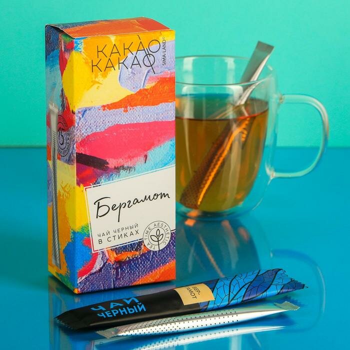 Чай чёрный в стиках «Краски», с бергамотом, 15 шт. х 2 г. - фотография № 1