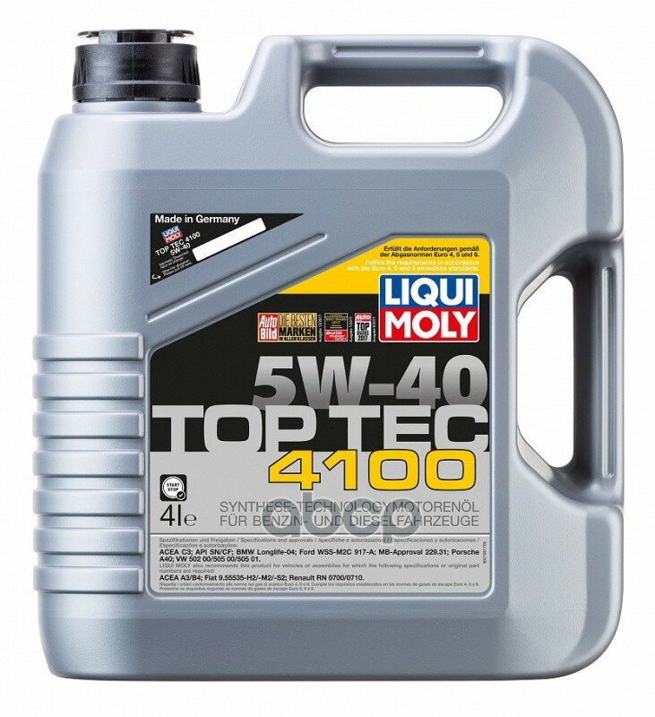 Liqui moly 5w-40 Top Tec 4100 Sn 4 (-..)