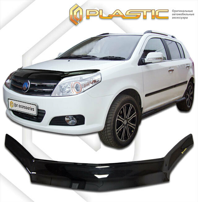 Дефлектор капота для Geely MK Cross 2011-н. в. Classic черный