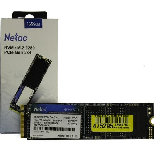 SSD Netac N930E Pro NT01N930E-128G-E4X