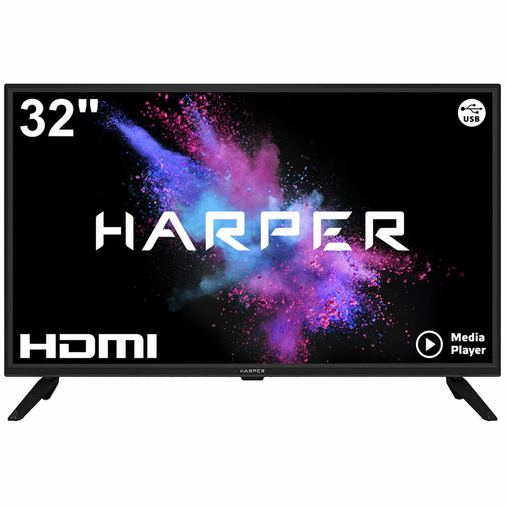 Телевизор ЖК 32" Harper 32R470T черный