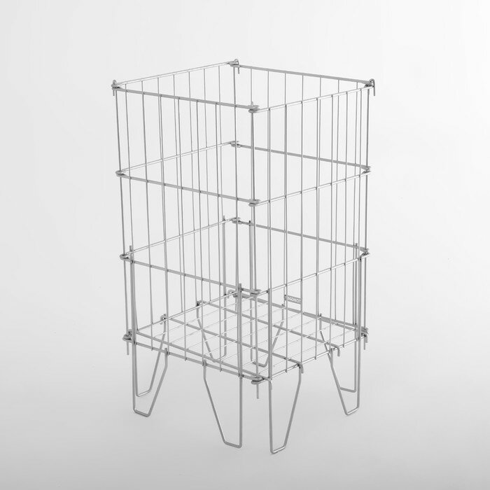 фото Корзина для распродаж 40×40×78 см, цвет хром