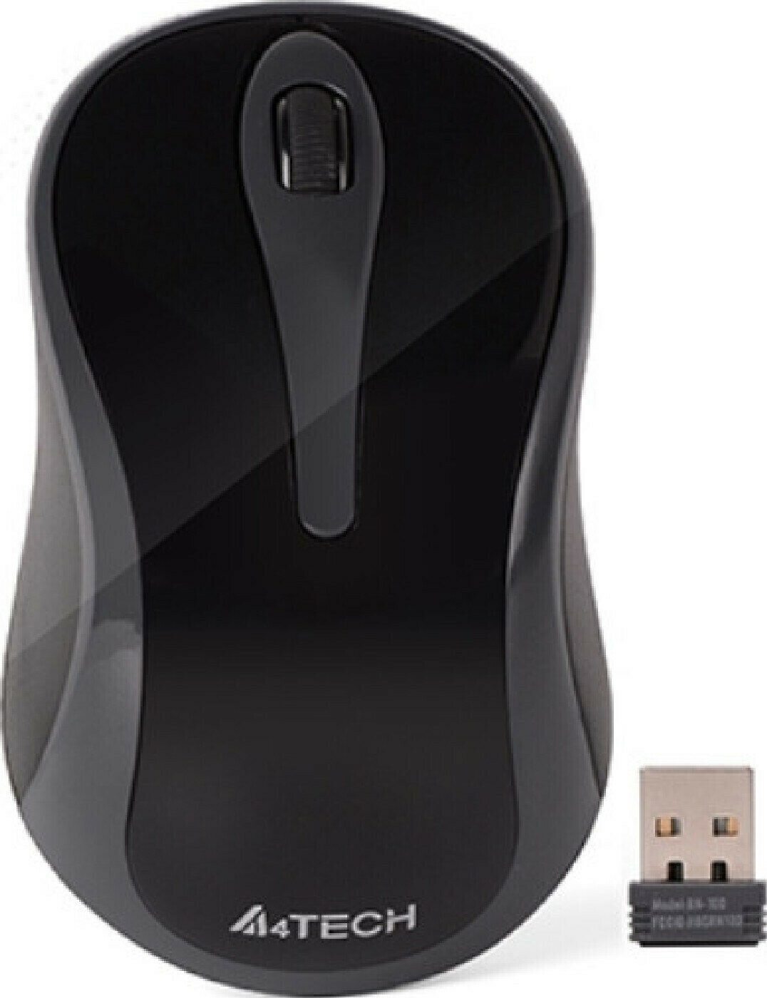 Мышь Беспроводная мышь компьютерная A4 V-Track G3-280A, 2000dpi, серый/черный