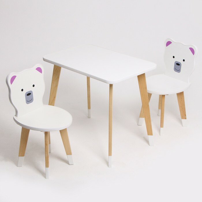 Комплект из детского стола и 2 стульев «Каспер Абвиль, Мишка»