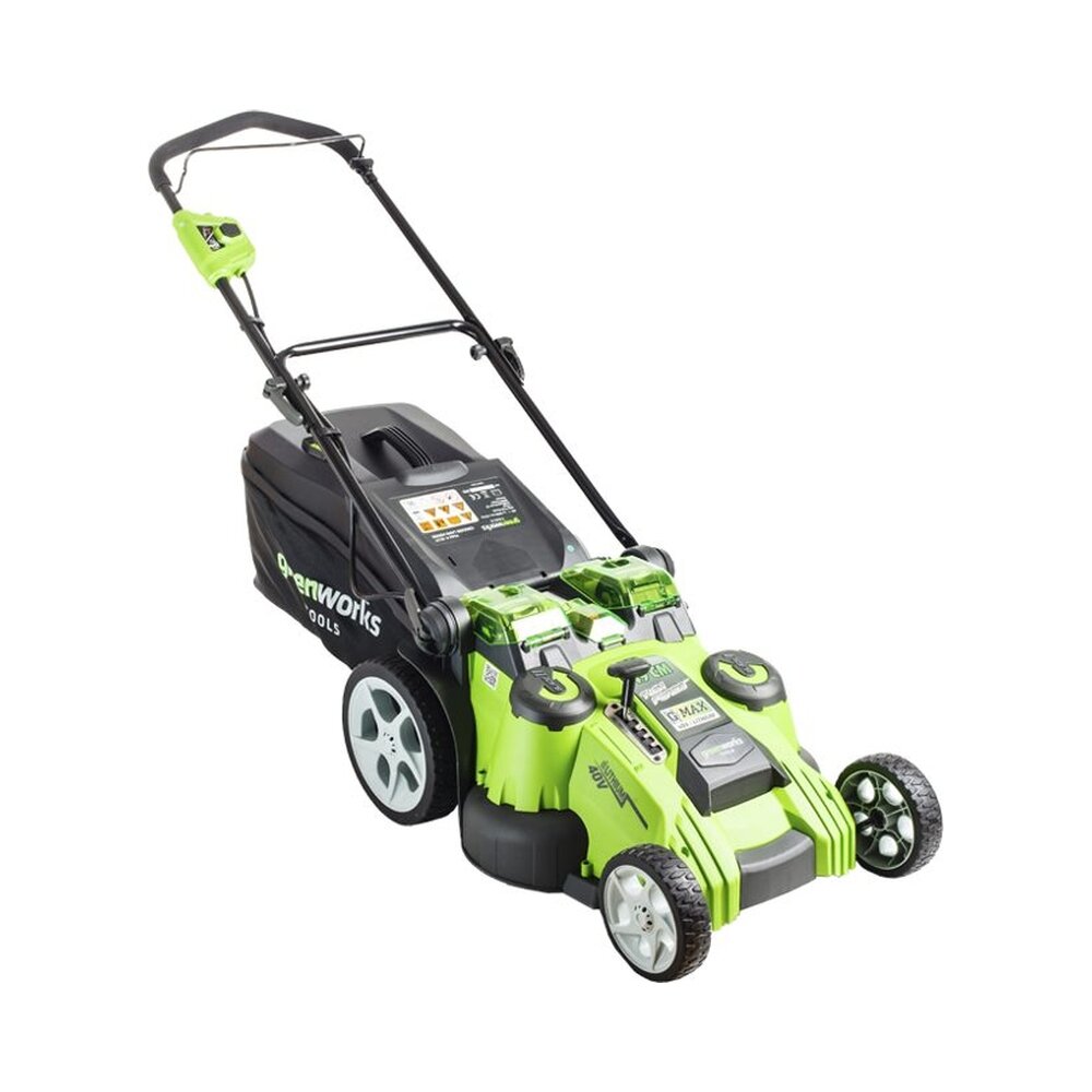 Газонокосилка аккумуляторная 49 см 40V G40LM49DB TwinForce Greenworks 2500207 - фотография № 4