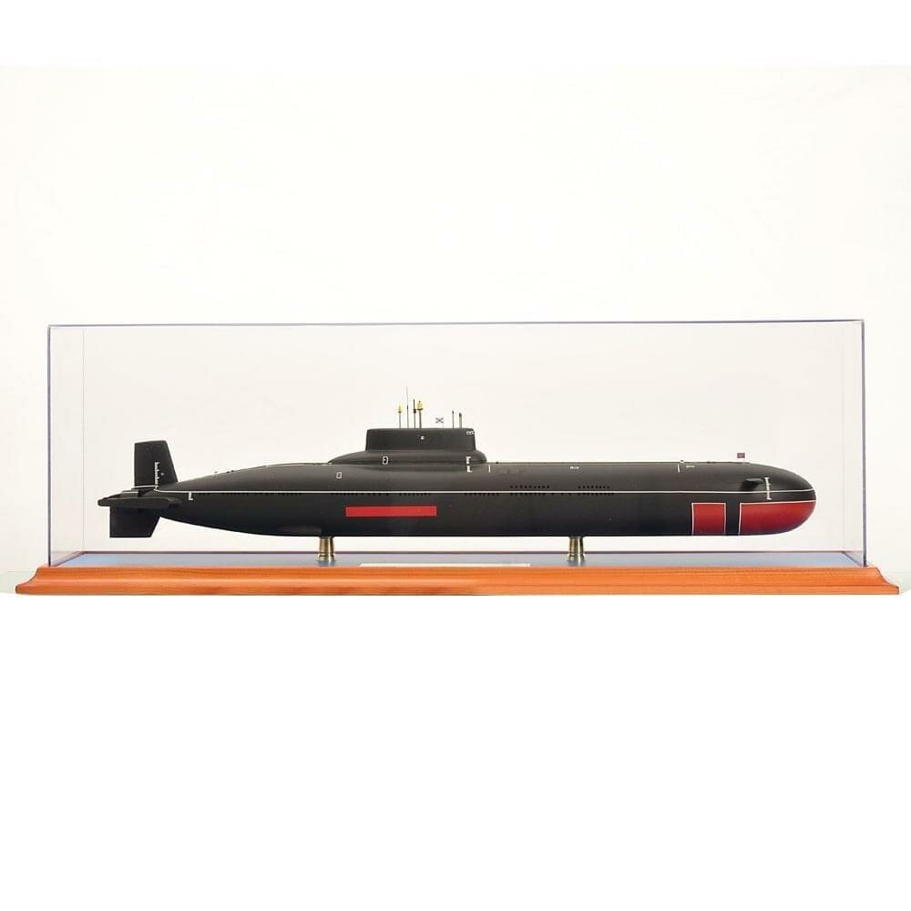 11829-1:500 Макет подводной лодки "пларб проект 941 модель Акула" с открытой шахтой 43*13см (33*5см)