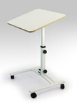 Складной стол для ноутбука на колесиках с регулировкой высоты и угла наклона «Твист-2» белый, белый - изображение