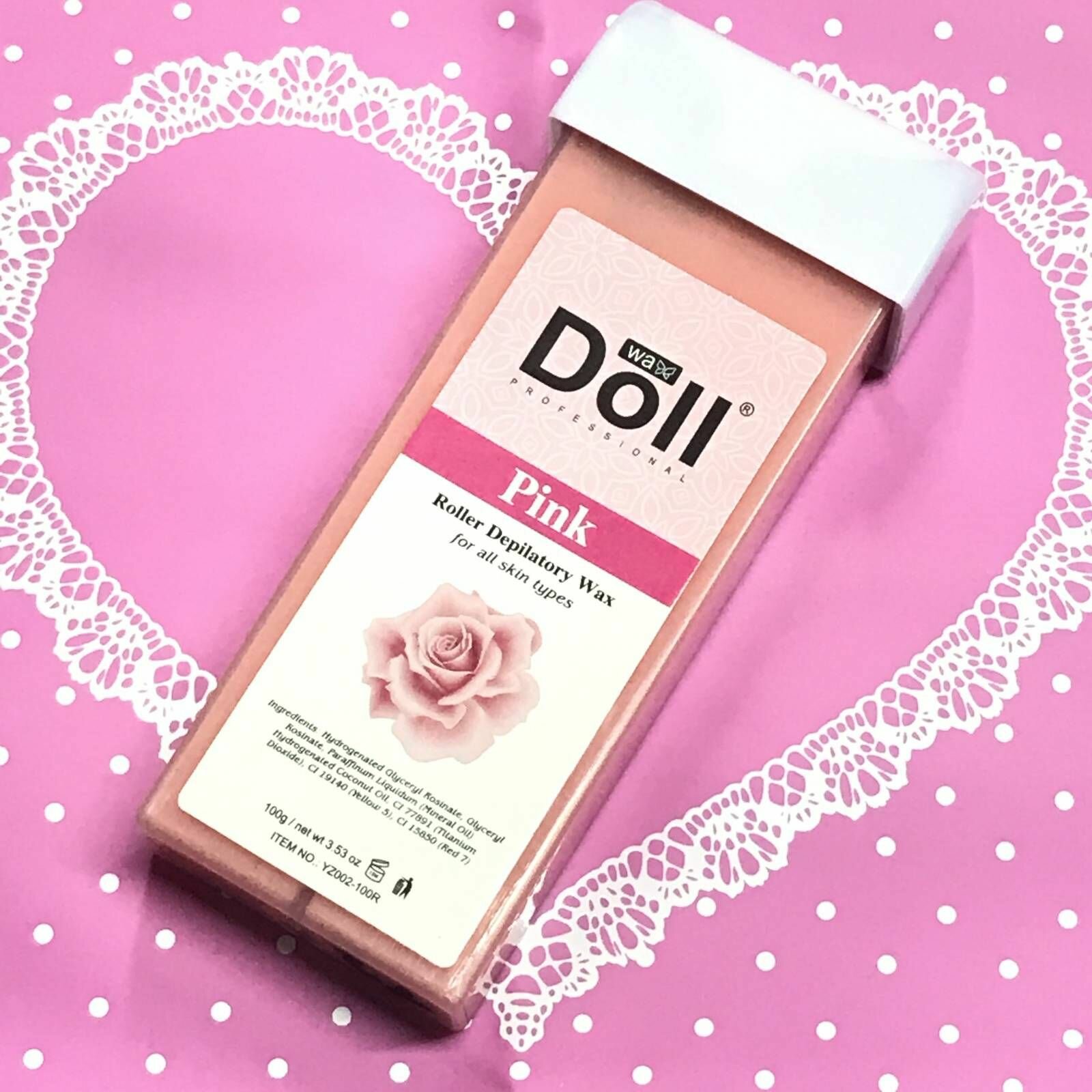 фото Воск для депиляции в картридже Doll Wax, 100 г, цвет розовый, 1 шт