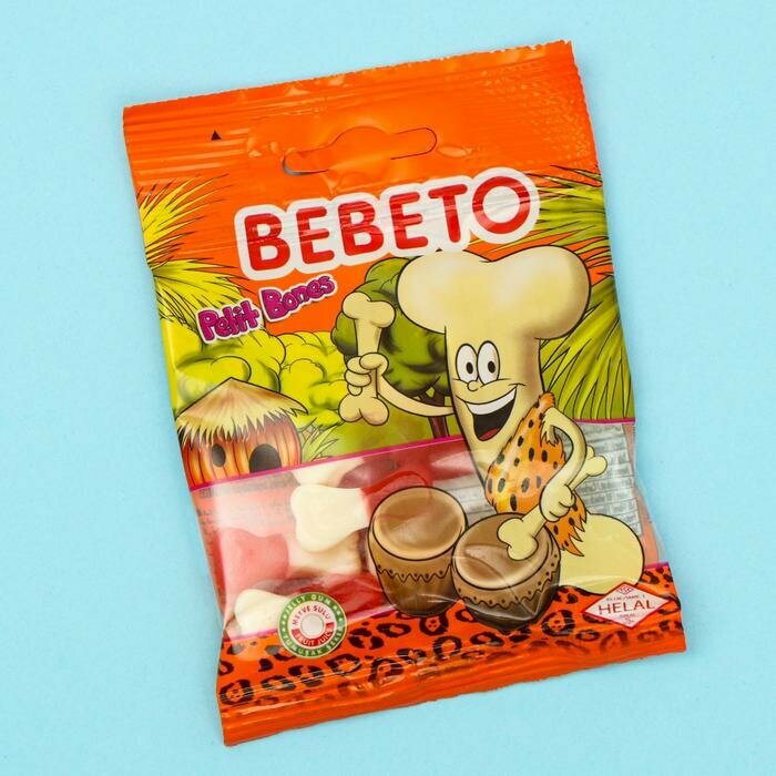 BEBETO Жевательный мармелад BEBETO Микс, 6 вкусов ассорти, 18 г - фотография № 4