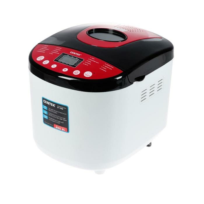 фото Хлебопечка Centek CT-1406 , 650 Вт, 19 программ, отсрочка старта, белая
