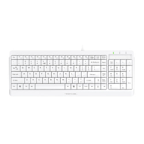 Клавиатура A4TECH Fstyler FK15, USB, белый [fk15 white]