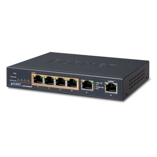 Коммутатор Planet GSD GSD-604HP /PoE 60Вт./Неуправляемый Layer 2