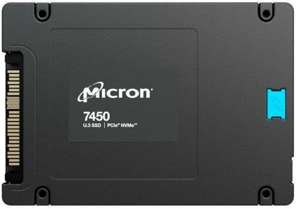 Micron SSD 7450 PRO, 7680GB, U.3(2.5 15mm), NVMe, PCIe 4.0 x4, 3D TLC, R/W 6800/5600MB/s, IOPs 1 000 000/215 000, TBW 14000, DWPD 1 (12 мес.)