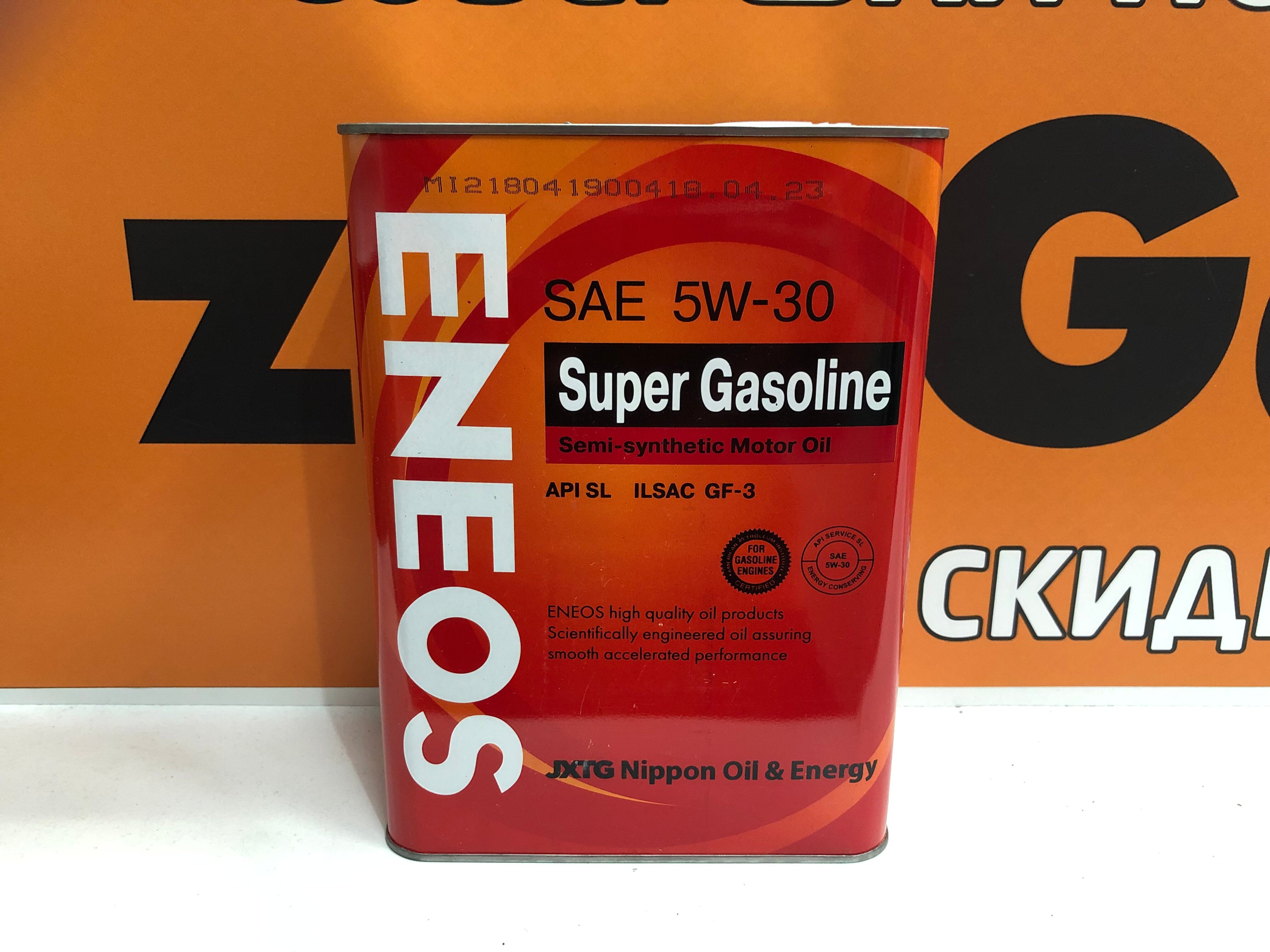 Масло моторное ENEOS Super Gasoline 5W-30 1л п/синт. API SL