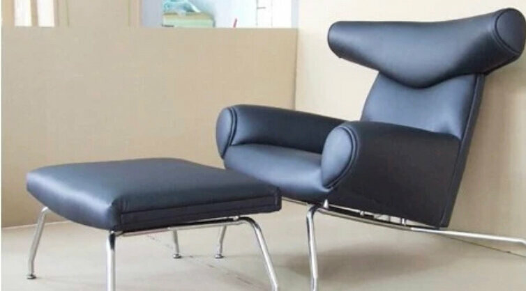 Кресло в стиле Wegner Ox armchair (белый натуральная кожа) - фотография № 5