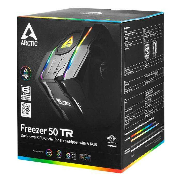 Вентилятор для процессора Arctic Freezer 50 TR Dual Tower CPU Cooler for AMD Ryzen Threadripper with A-RGB RET (ACFRE00055A) (702058)