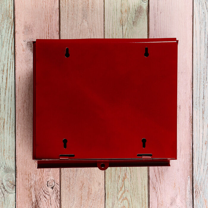 Ящик почтовый «Письмо», горизонтальный, без замка (с петлёй), бордовый - фотография № 6