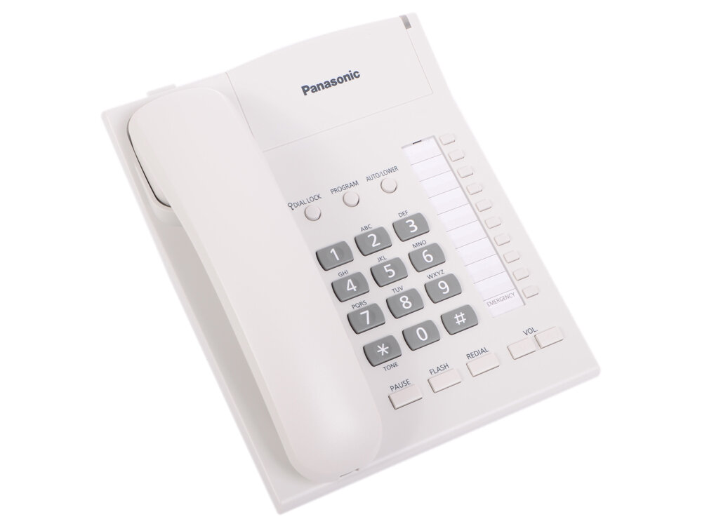  Panasonic KX-TS2382RUW Flash, Recall, Pause,  20, Wall mt.