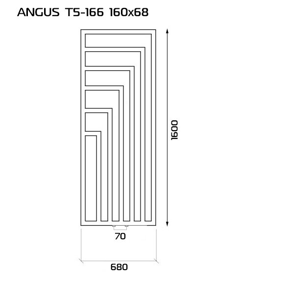 Angus 160x68 (см) Дизайн радиатор водяной Белый - фотография № 6