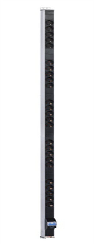 ЦМО Вертикальный блок розеток Rem-16 с авт. 16А 25 Shuko 16A алюм. 42-48U колодка