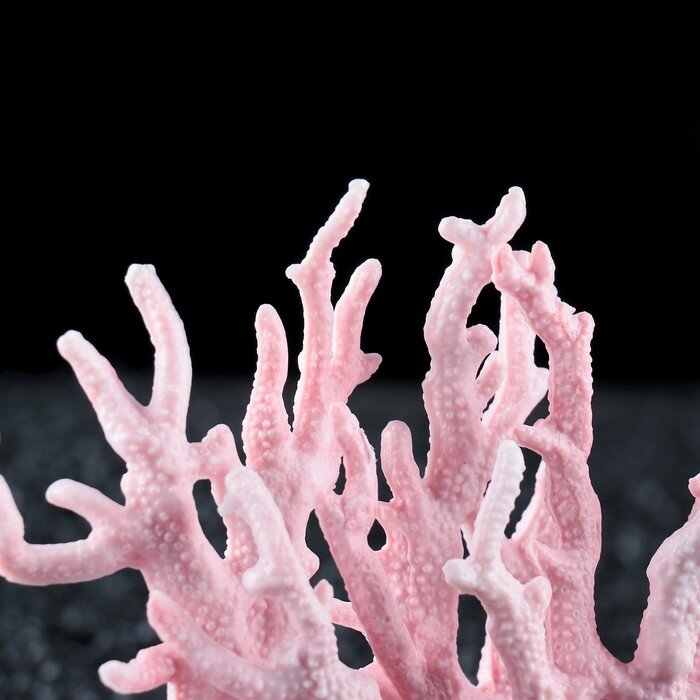 Коралл пластиковый малый 17 х 6 х 13 см, розовый - фотография № 3