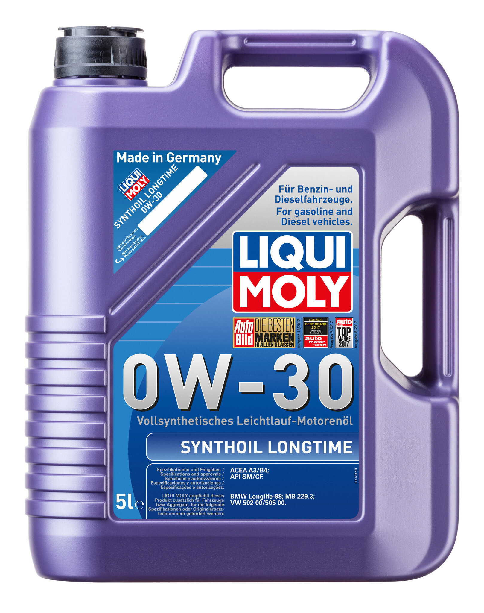 HC-синтетическое моторное масло LIQUI MOLY Synthoil Longtime 0W-30