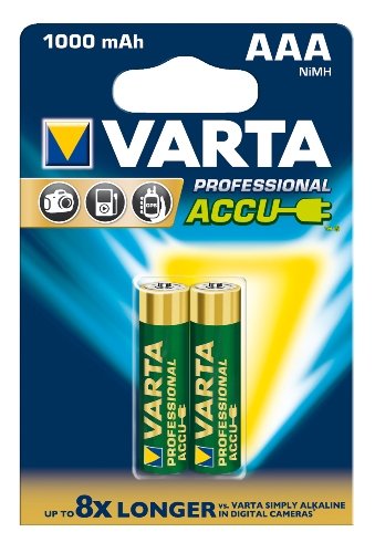 Аккумуляторы VARTA PROFESSIONAL ACCU AAA 1000mAh 5703, 2 шт.