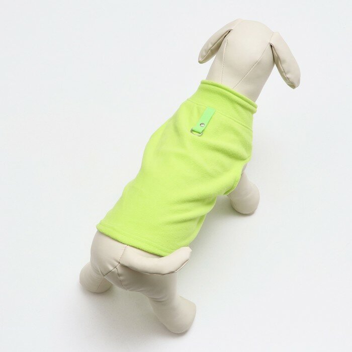 Толстовка-шлейка для собак, размер M, лаймовая (ДС 31, ОШ 30, ОГ 44 см) - фотография № 3