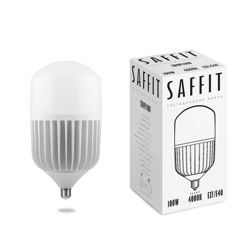 Saffit Лампа светодиодная Saffit E27-E40 100W 4000K цилиндр матовая SBHP1100 55100