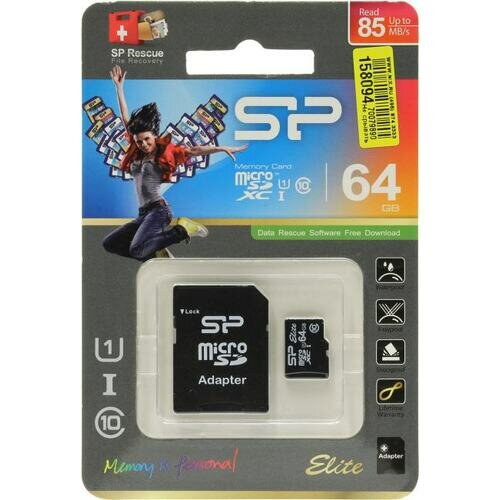 SD карта Silicon power Elite SP064GBSTXBU1V10-SP