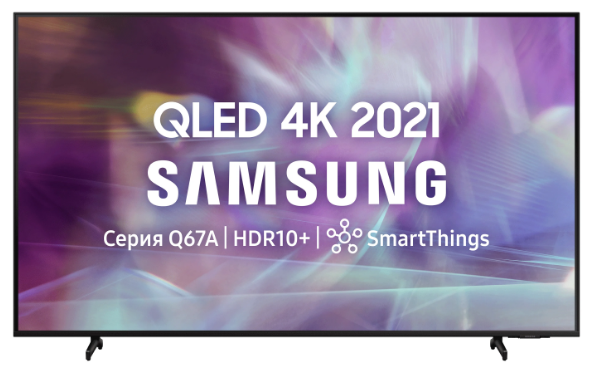 Телевизор Samsung QE85Q60AAU 2021 QLED, HDR, черный