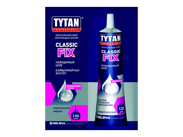 Клей монтажный tytan classic fix 100 мл арт.00388