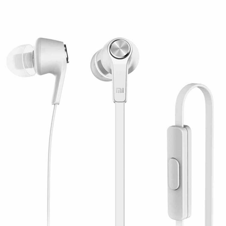 Наушники гарнитура Xiaomi HSEJ02JY Basic Piston Stereo In-Ear с микрофоном и регулятором громкости для смартфонов (Silver)