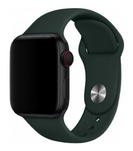 Ремешок силиконовый для Apple Watch 42/44мм (48), болотный, на кнопке