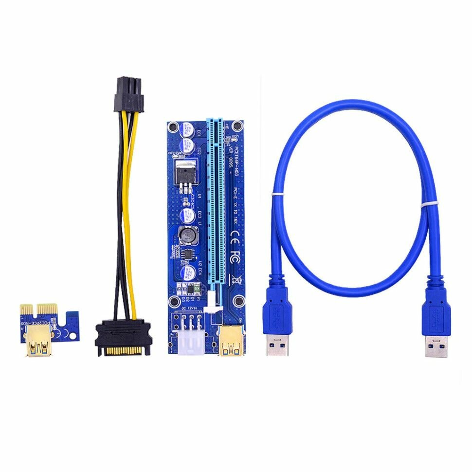 Райзер для видеокарты ver.009S PCI-E PCI Express Riser USB 3.0 - 6PIN