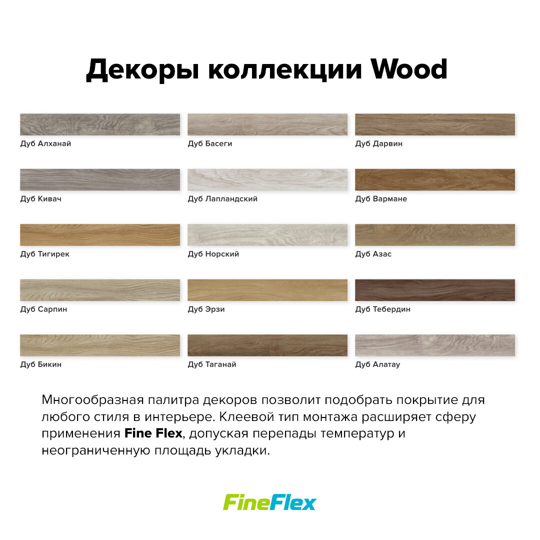 Кварц-виниловая плитка Fine Flex FX-WOOD Дуб Лапландский FX-105, 42 класс, 2.2 мм, клеевой - фотография № 8
