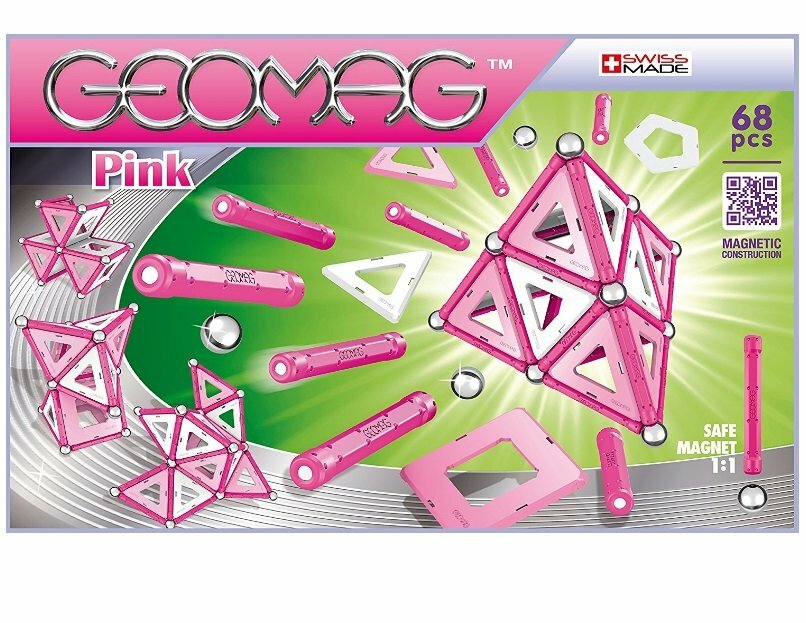 Магнитный конструктор Розовый, 68 деталей, для девочек старше 5 лет