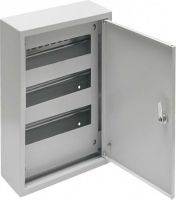 фото Щит навесной ЭРА ЩРН 36 модулей с металлической дверцей и замком IP31 серый