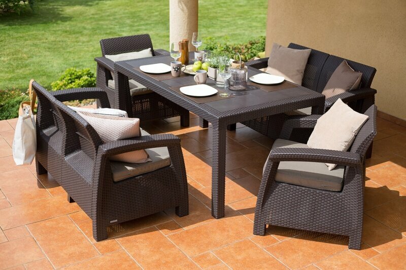 Комплект мебели Corfu fiesta (коричневый) 17198008РКС