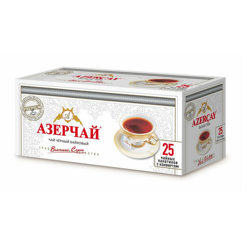 Чай Азерчай Премиум чай черный в пакетиках сашетах, 25 шт 166573 - фотография № 3