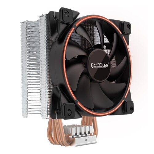 Кулер для процессора PCCooler GI-X4R V2 (TDP 145W, 120mm PWM SilentPro Red LED FAN, 4 тепловые трубки 6мм, 1000-1800RPM, 26.5dBa)