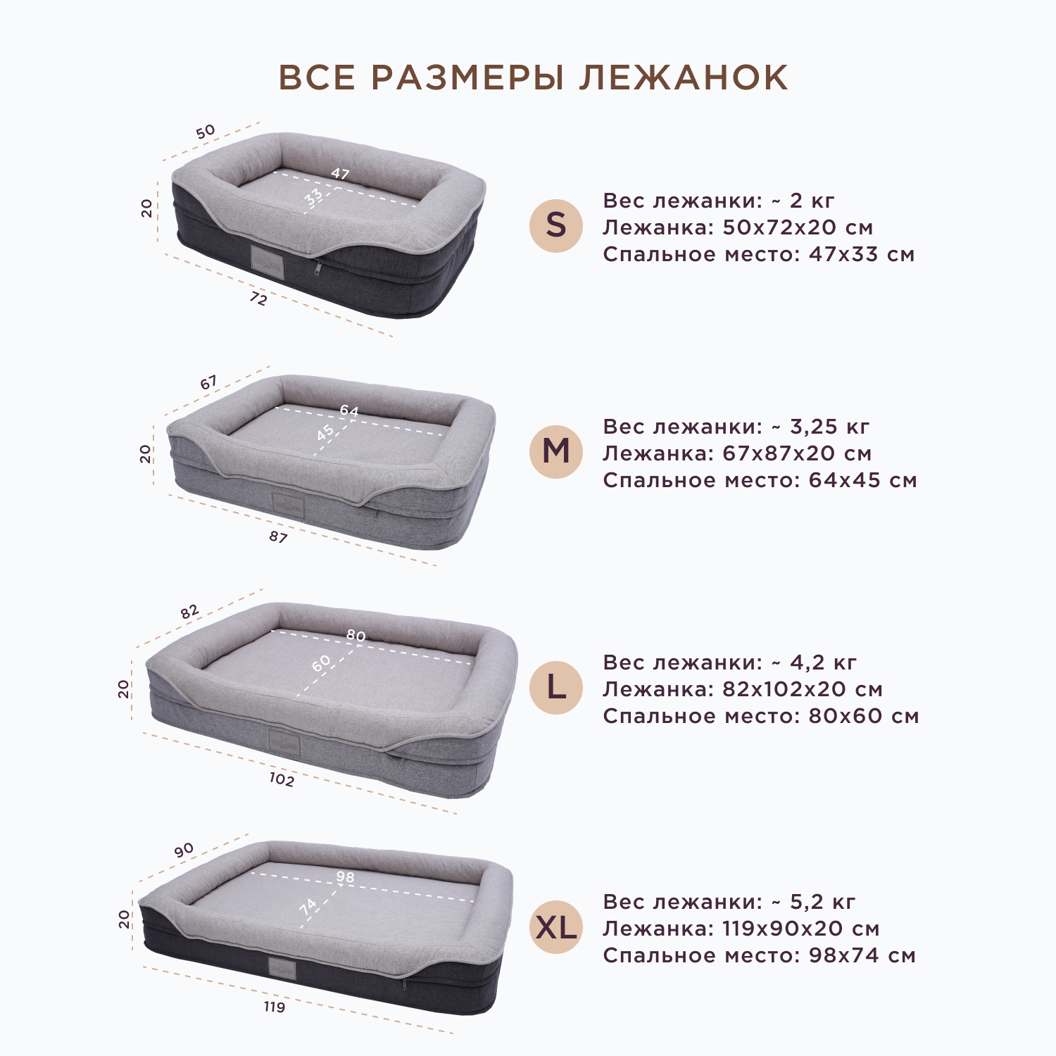 Лежанка для собак больших пород и для кошек Coco de Boho Pets, 119х90х19 см лежак для животных темно-серая - фотография № 12